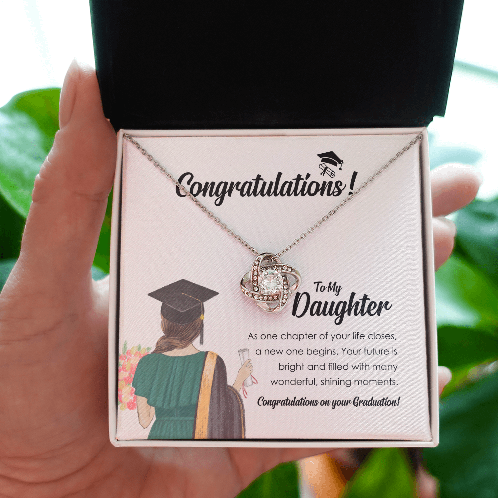 Graduation Necklace Gift for Daughter With Message Card