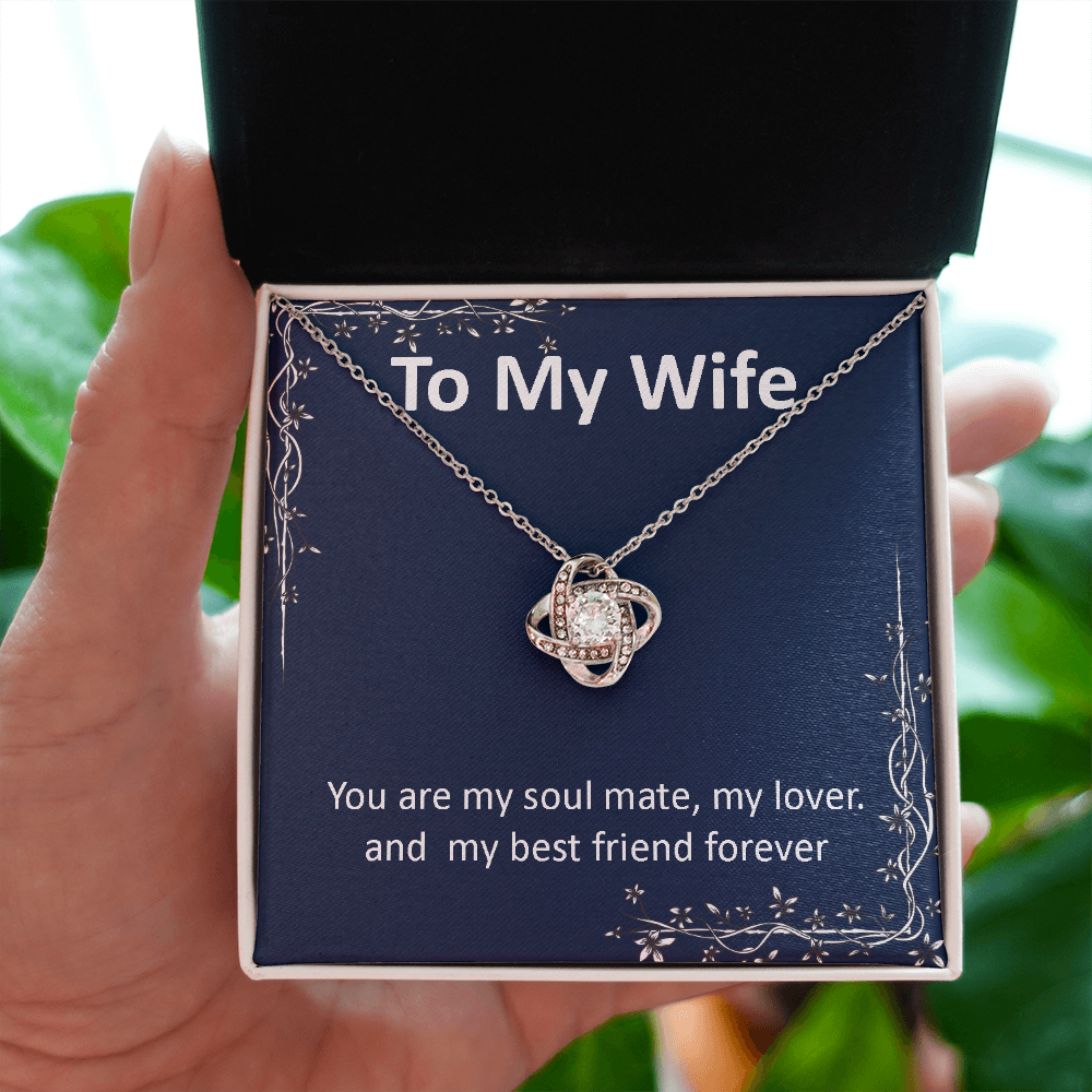 To My Wife Necklace From Husband With Message card