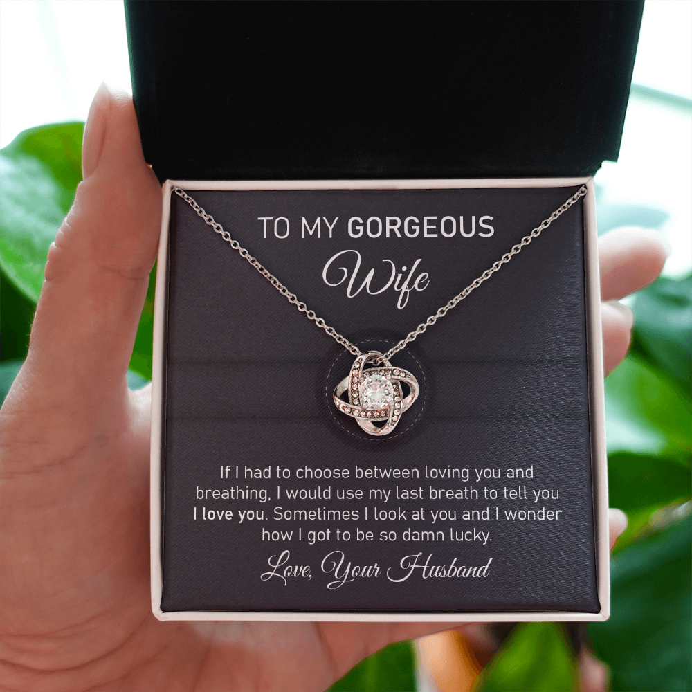 To My Gorgeous Wife Necklace Gift from Husband
