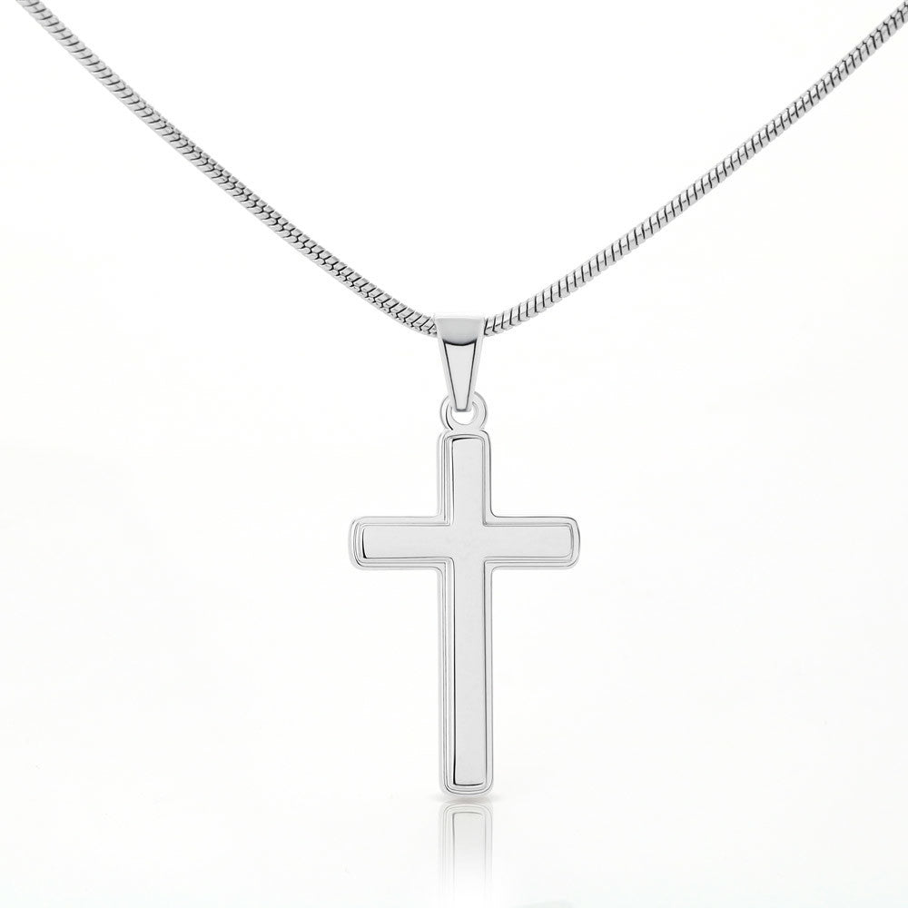 Cross Necklace Gift for Dad from Daughter – Love Message