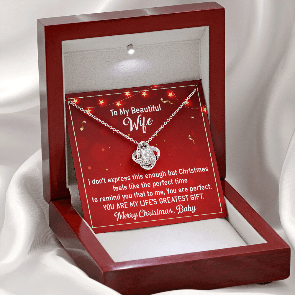 Christmas Gift Necklace for Wife from Husband With Message Card