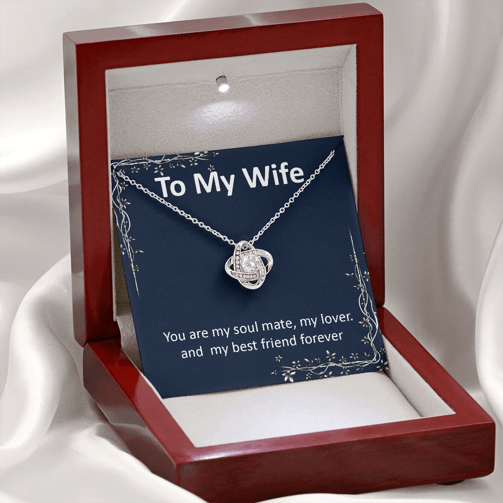 To My Wife Necklace From Husband With Message card
