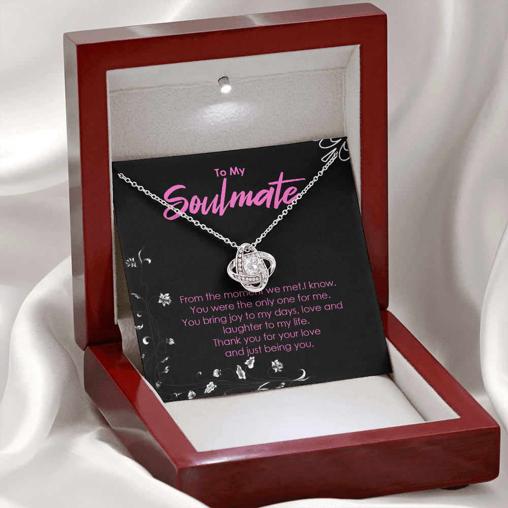 To My Soulmate Necklace – Joy, Love & Laughter Gift From Husband