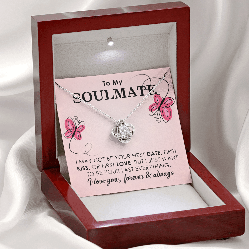 To My Soulmate Necklace Gift with Butterfly Theme