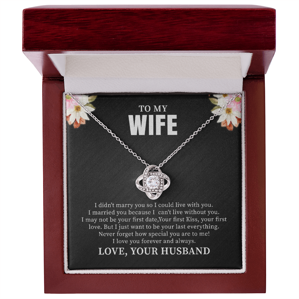 To My Wife Necklace Gift From Husband With Message Card