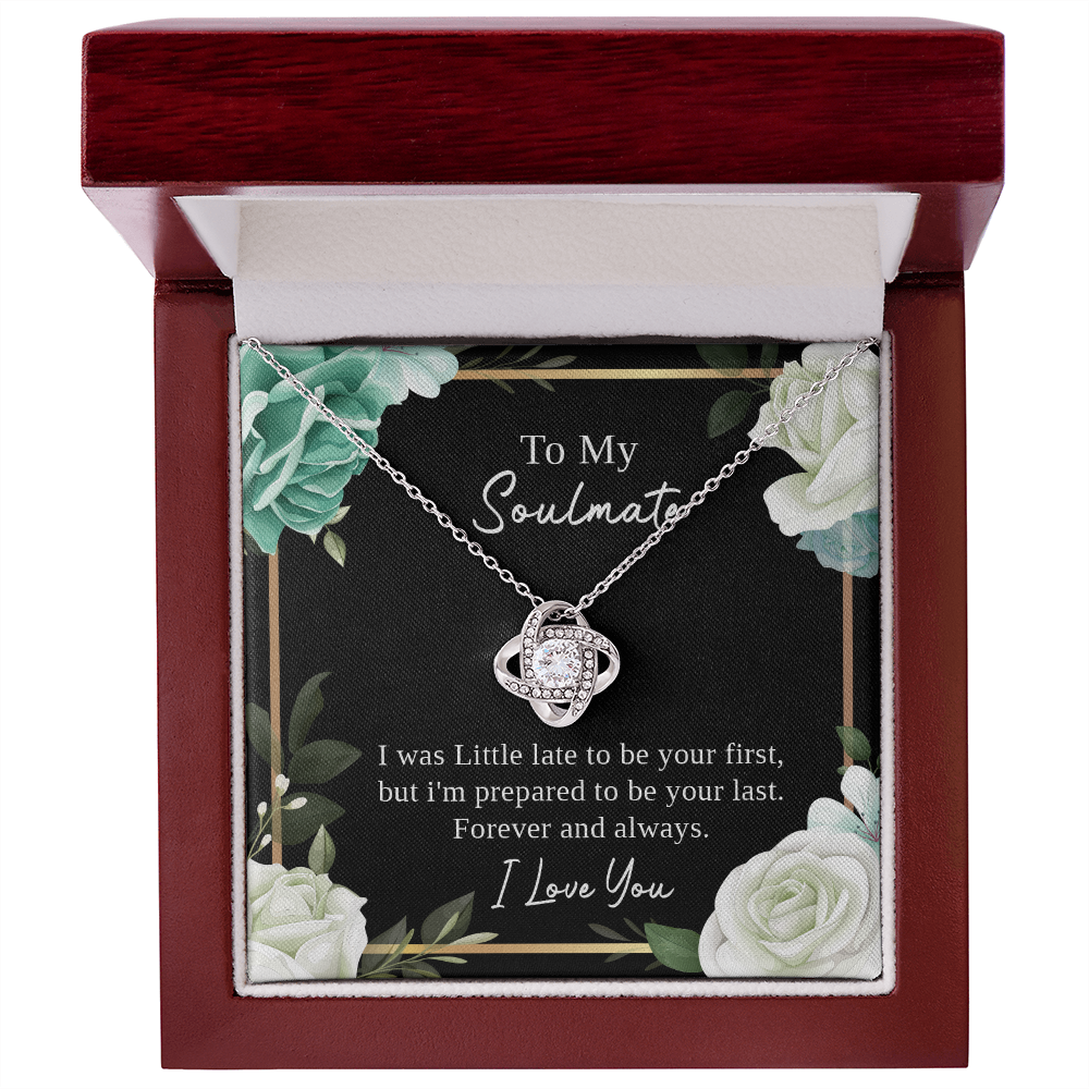 Soulmate Necklace Gift for Her from Husband or Partner with Romantic Message Card
