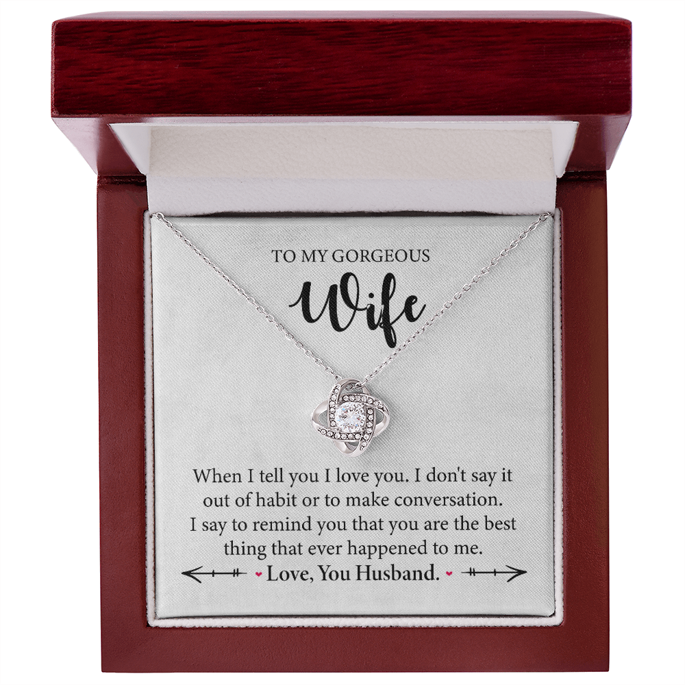 To My Gorgeous Wife Necklace From Husband