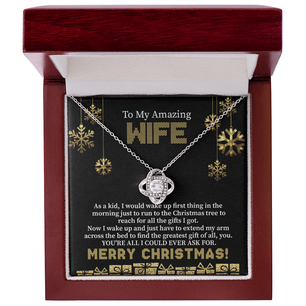 Amazing Wife Christmas Gift Love Knot Necklace From Husband