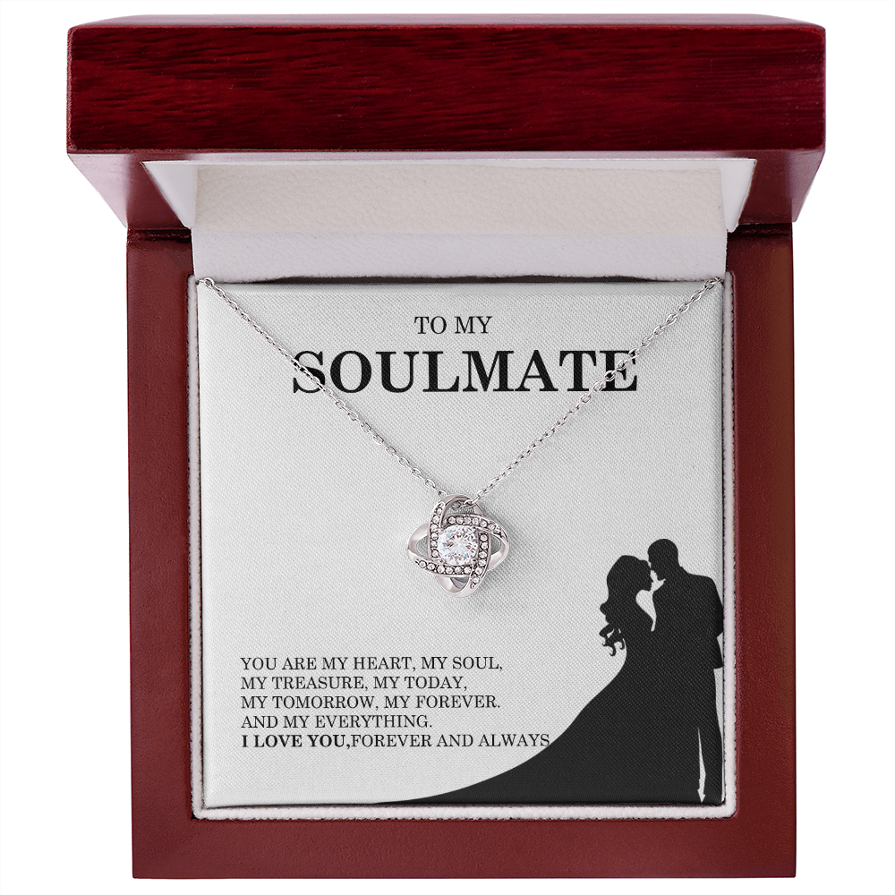 To My Soulmate Necklace Romantic Gift for Her With Message Card