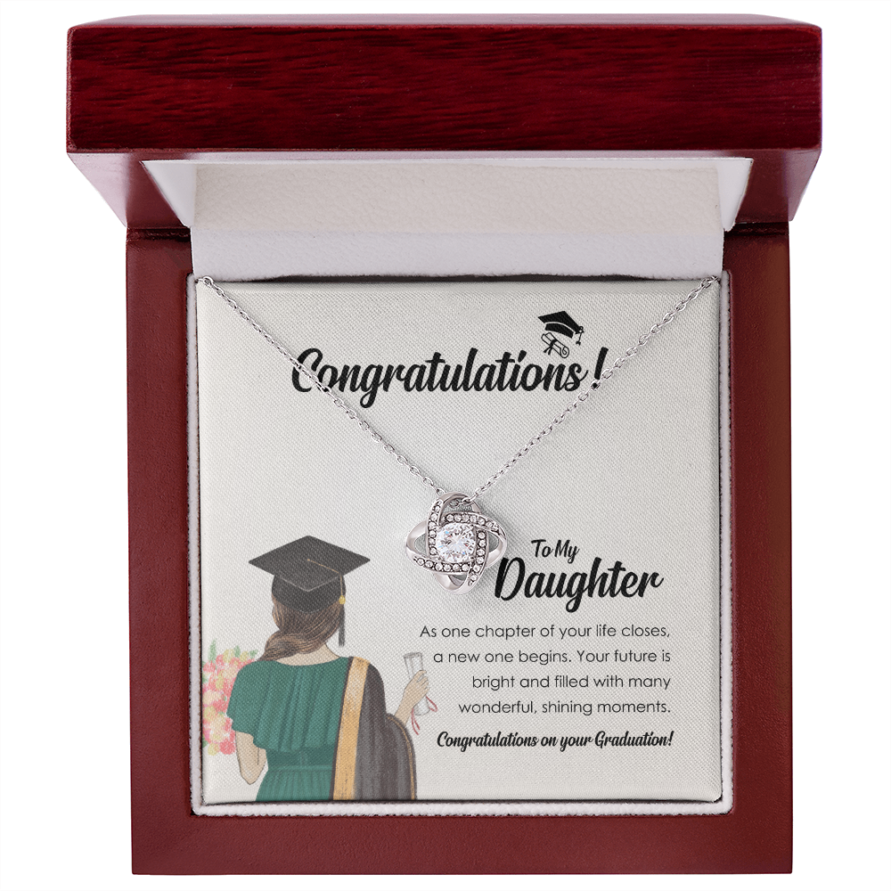 Graduation Necklace Gift for Daughter With Message Card