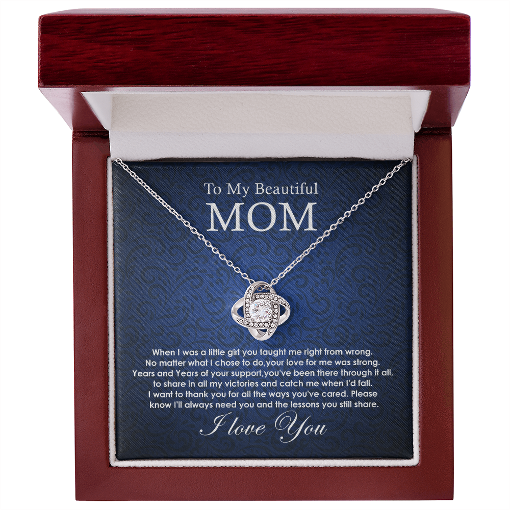 Necklace Gift For Mom From Daughter With Message Card