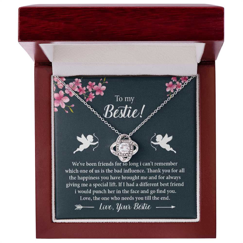 Best Friend Necklace Gift for Bestie with Funny Message Card