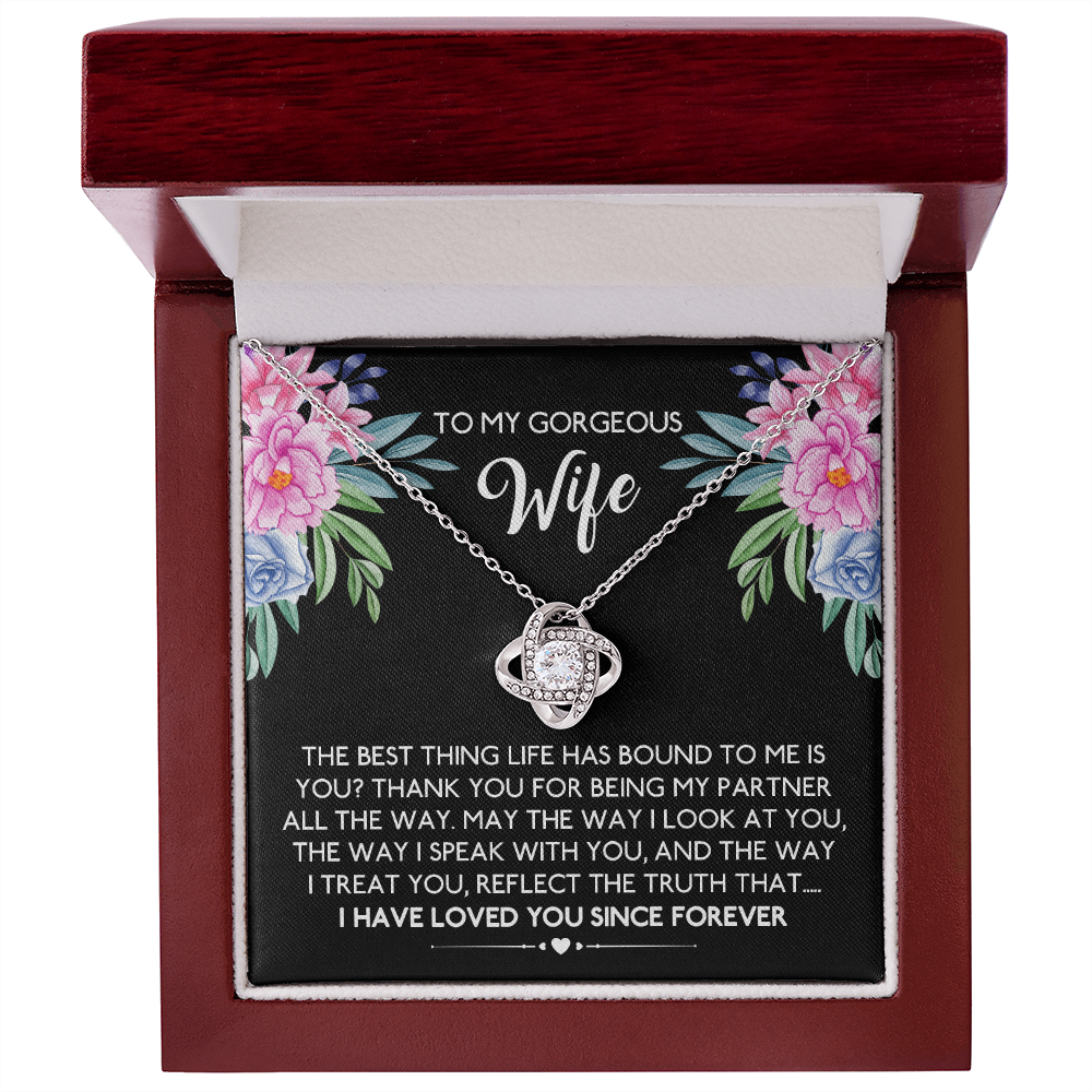 Wife Necklace Gift from Husband with Romantic Message Card