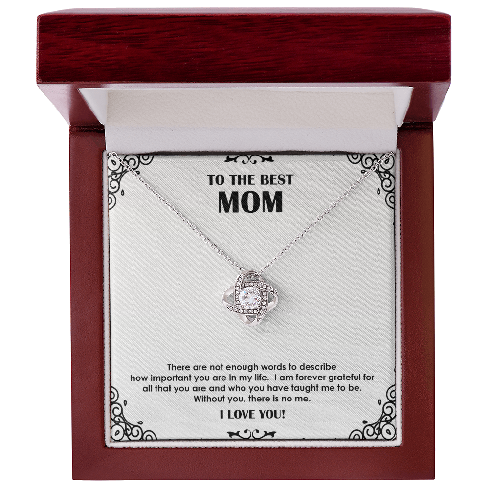 Necklace Gift for Mom from Son or Daughter – To the Best Mom Message Card