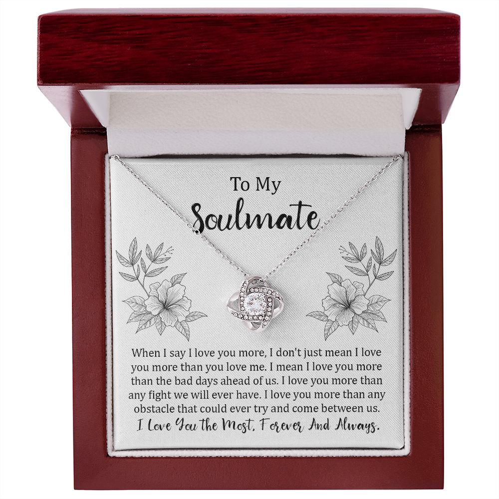 Soulmate Gift Necklace with Sentimental Message Card