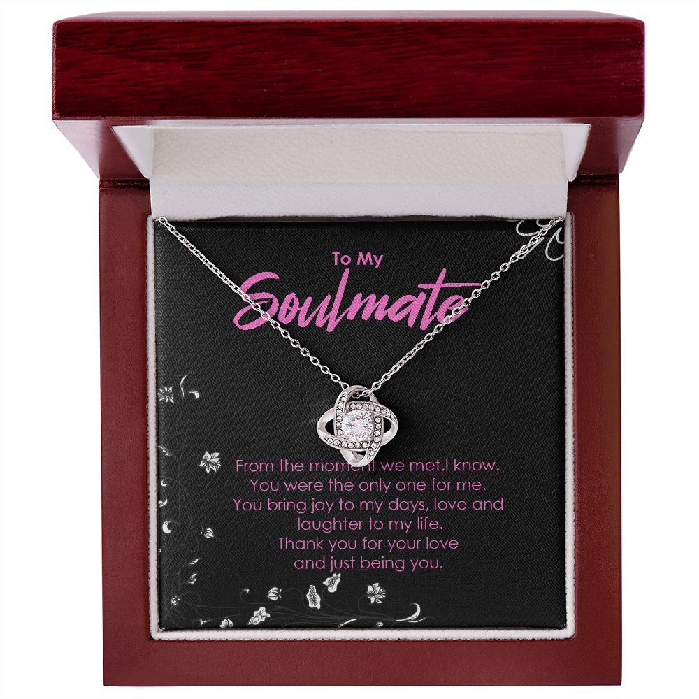 To My Soulmate Necklace – Joy, Love & Laughter Gift From Husband