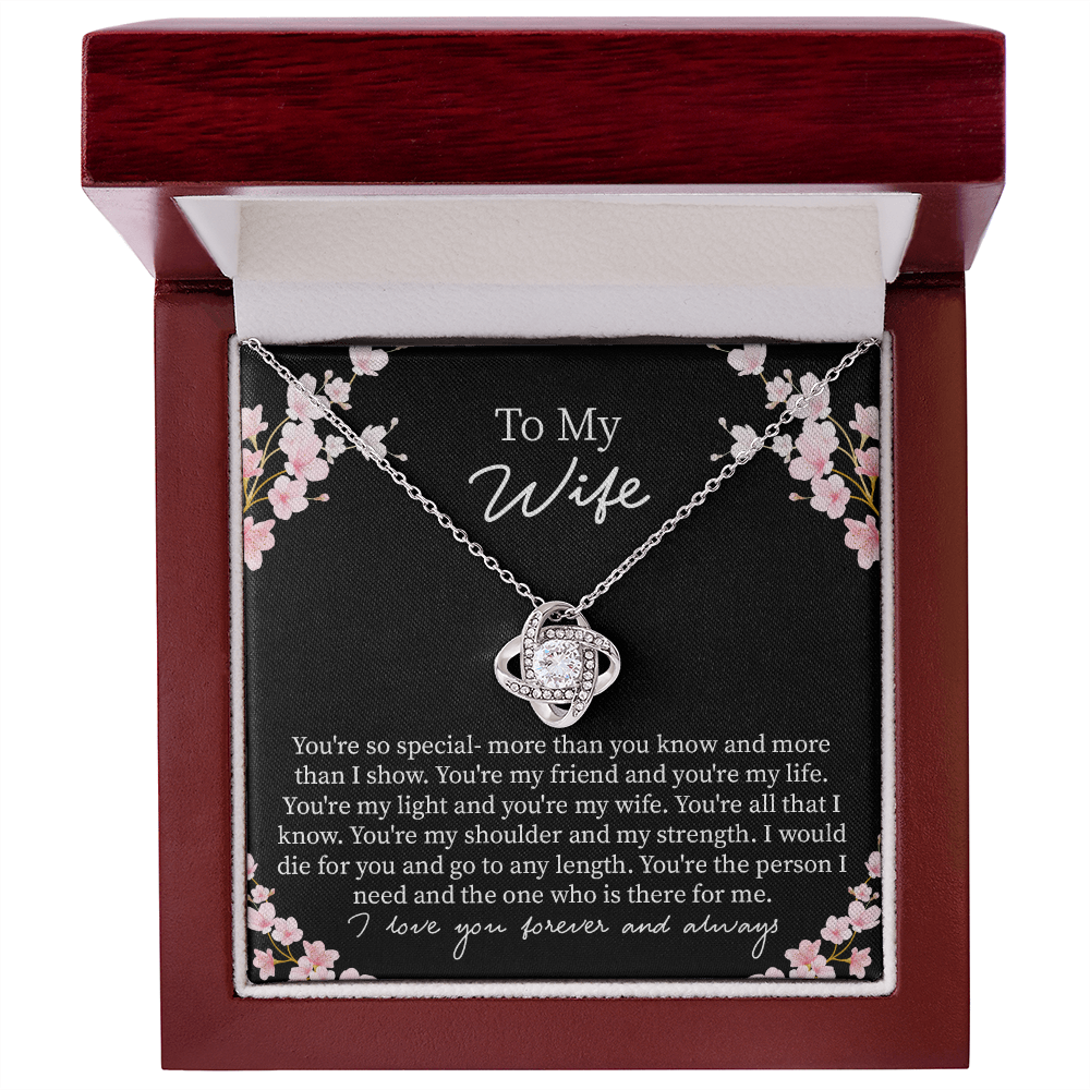 To My Wife Necklace Gift – Romantic I Love You Message