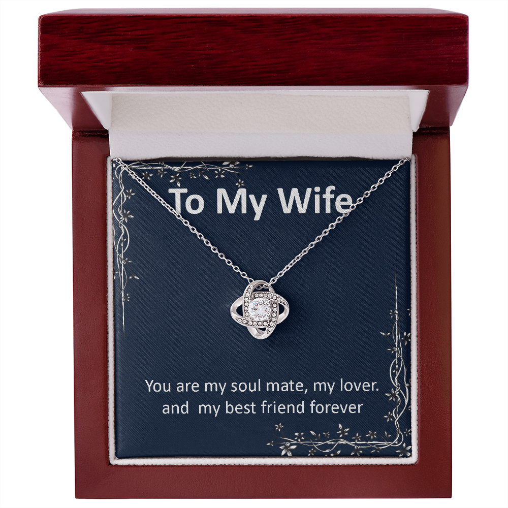 To My Wife Necklace From Husband With Message card