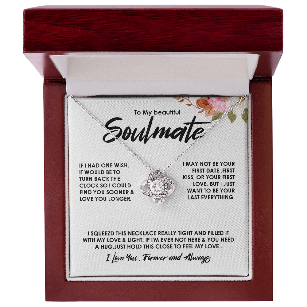 To My Soulmate Necklace Gift for Her With Message card