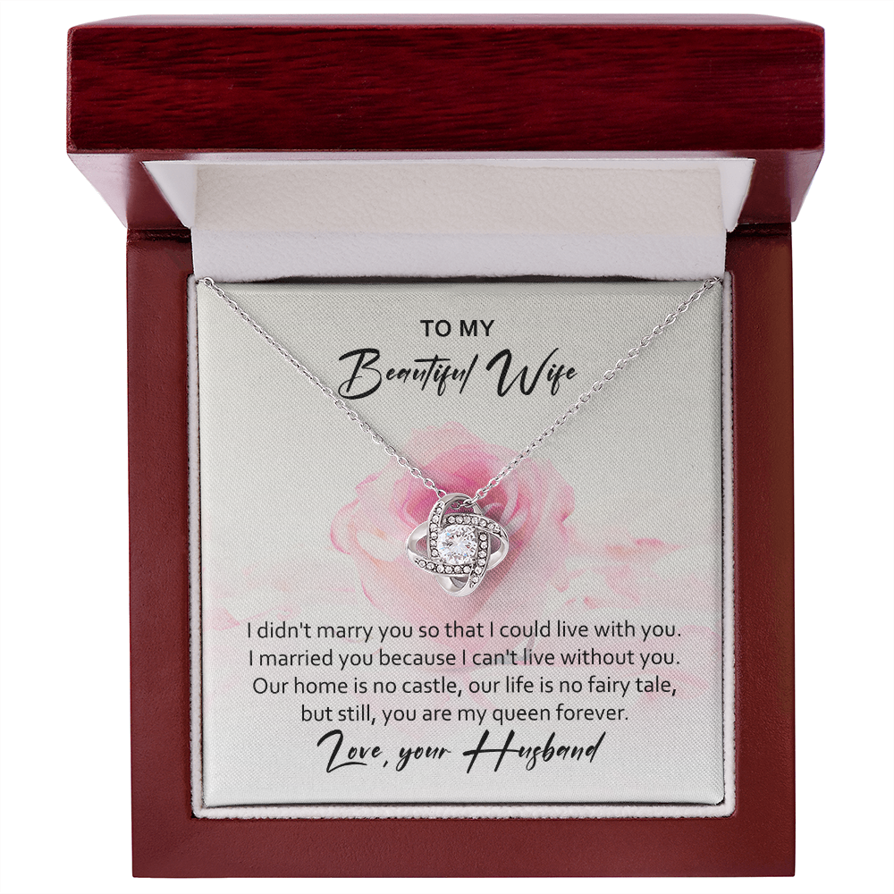 To My Beautiful Wife Necklace Gift from Husband