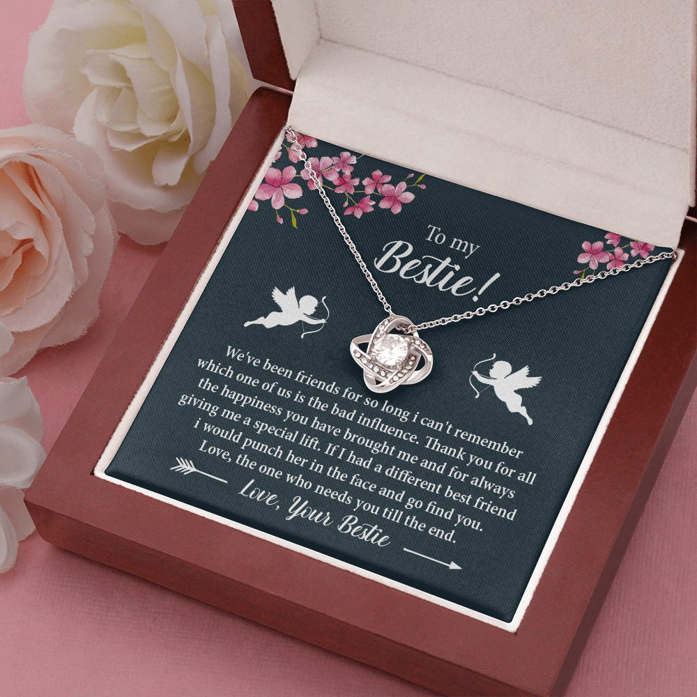 Best Friend Necklace Gift for Bestie with Funny Message Card