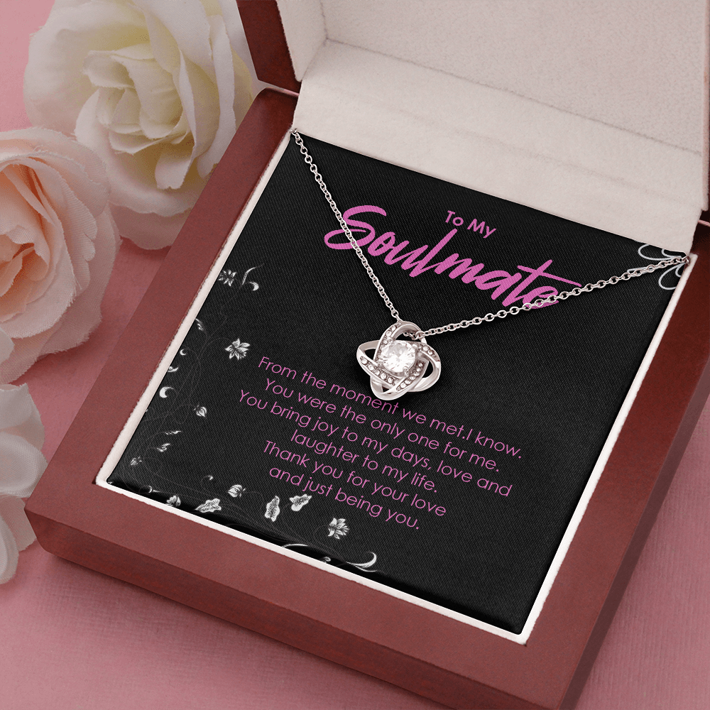 To My Soulmate Necklace – Joy, Love & Laughter Gift From Husband