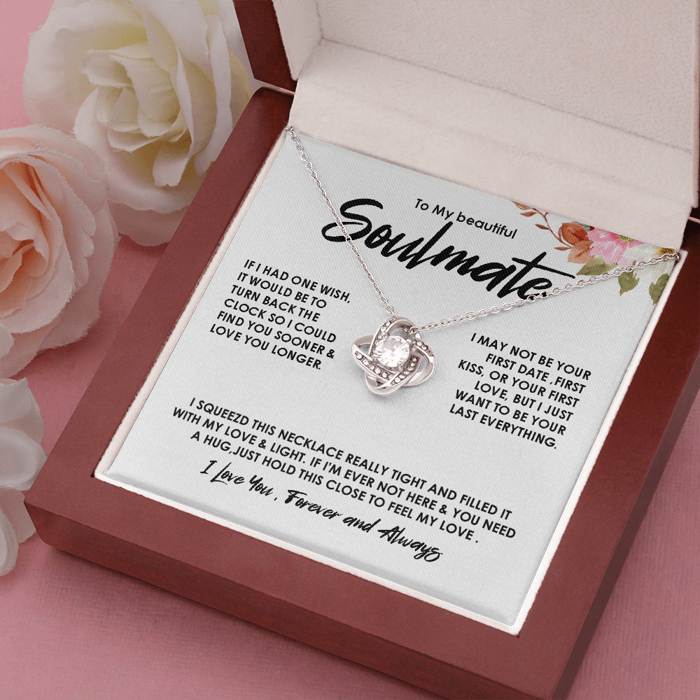 To My Soulmate Necklace Gift for Her With Message card
