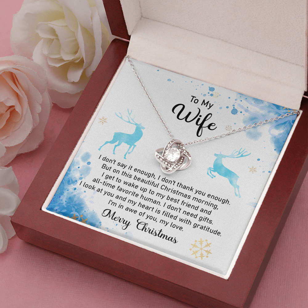 Christmas Necklace Gift for Wife from Husband With Message Card