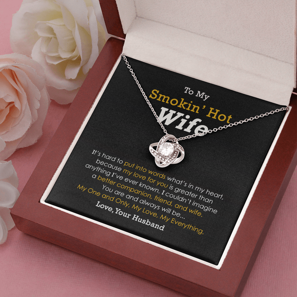 Smokin’ Hot Wife Necklace Gift From Husband With Message card