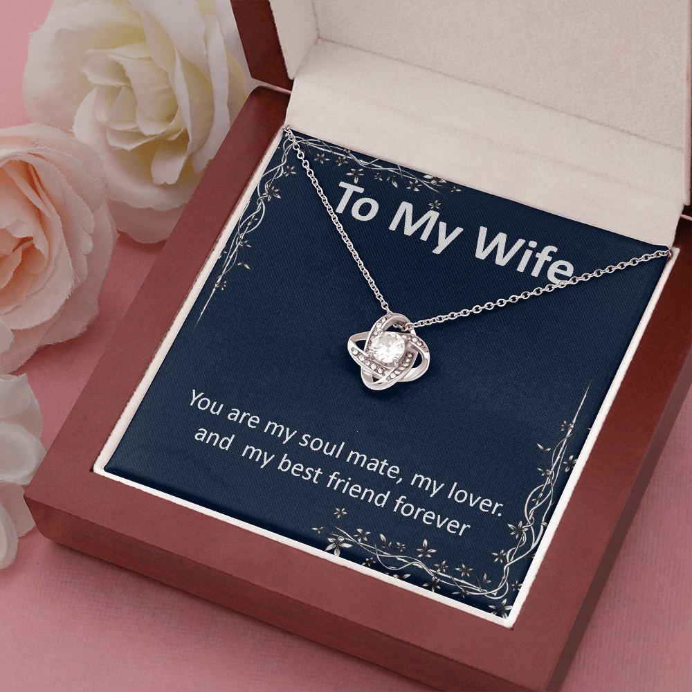 To My Wife Necklace From Husband With Message card