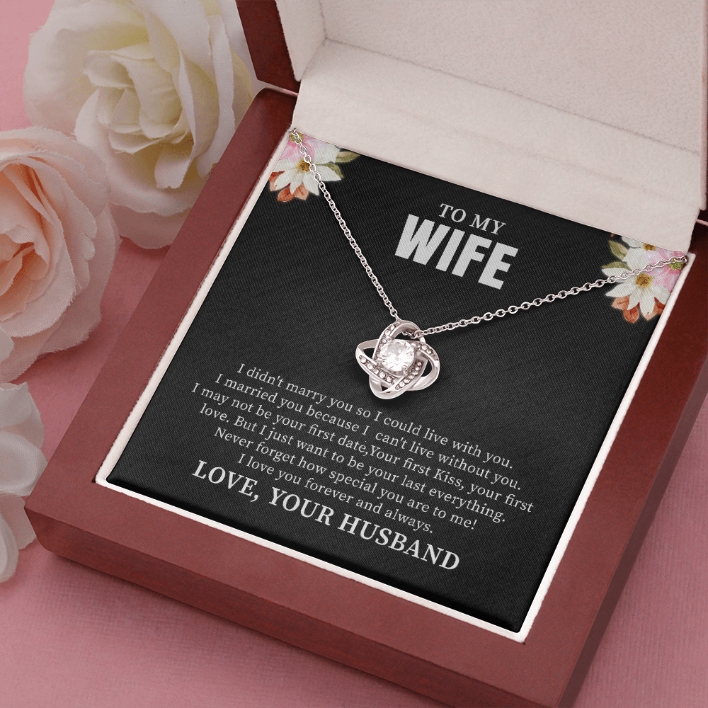 To My Wife Necklace Gift From Husband With Message Card