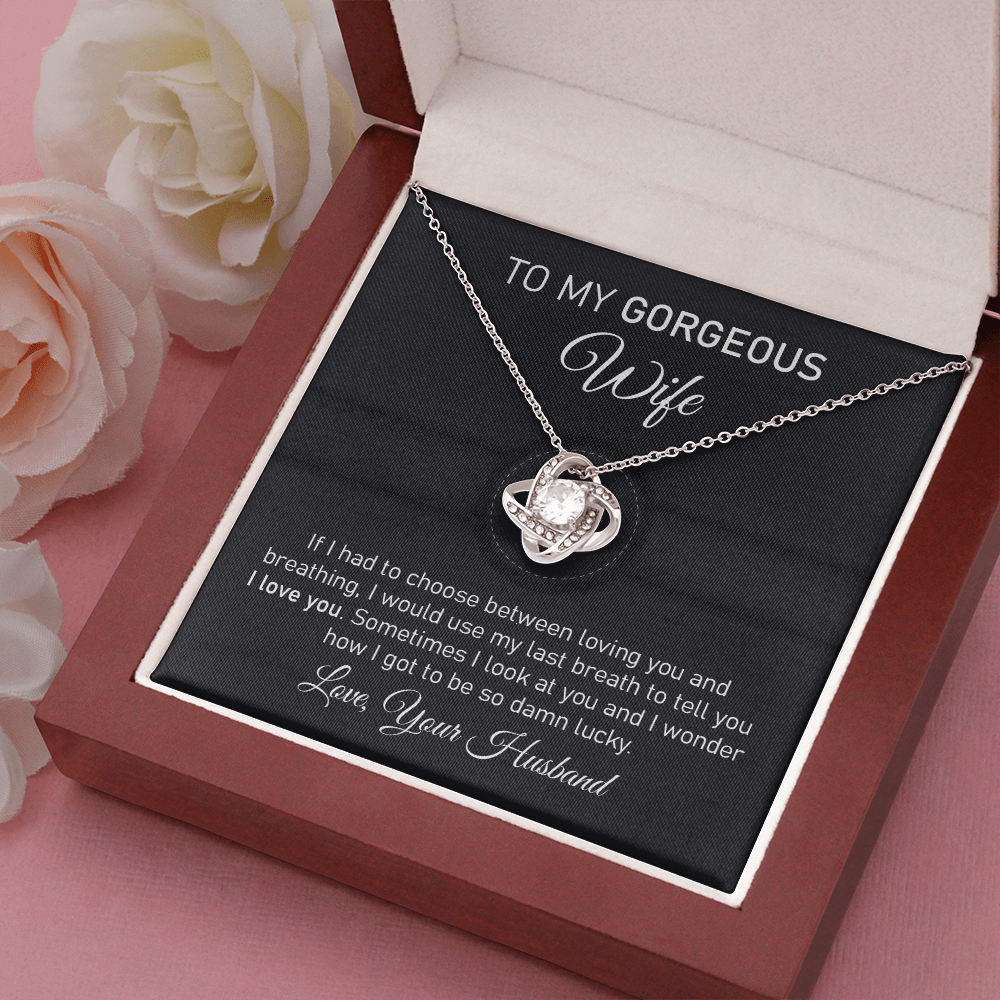 To My Gorgeous Wife Necklace Gift from Husband