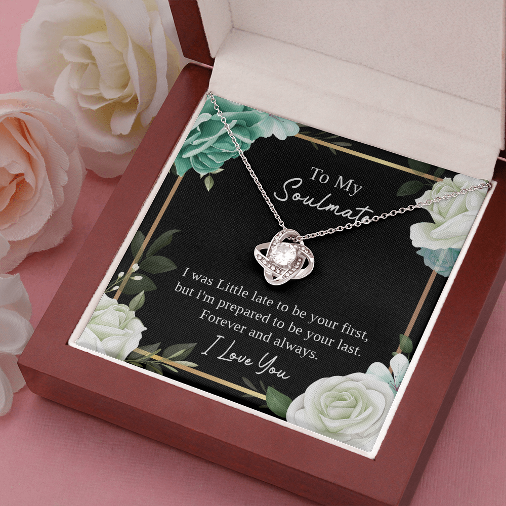 Soulmate Necklace Gift for Her from Husband or Partner with Romantic Message Card