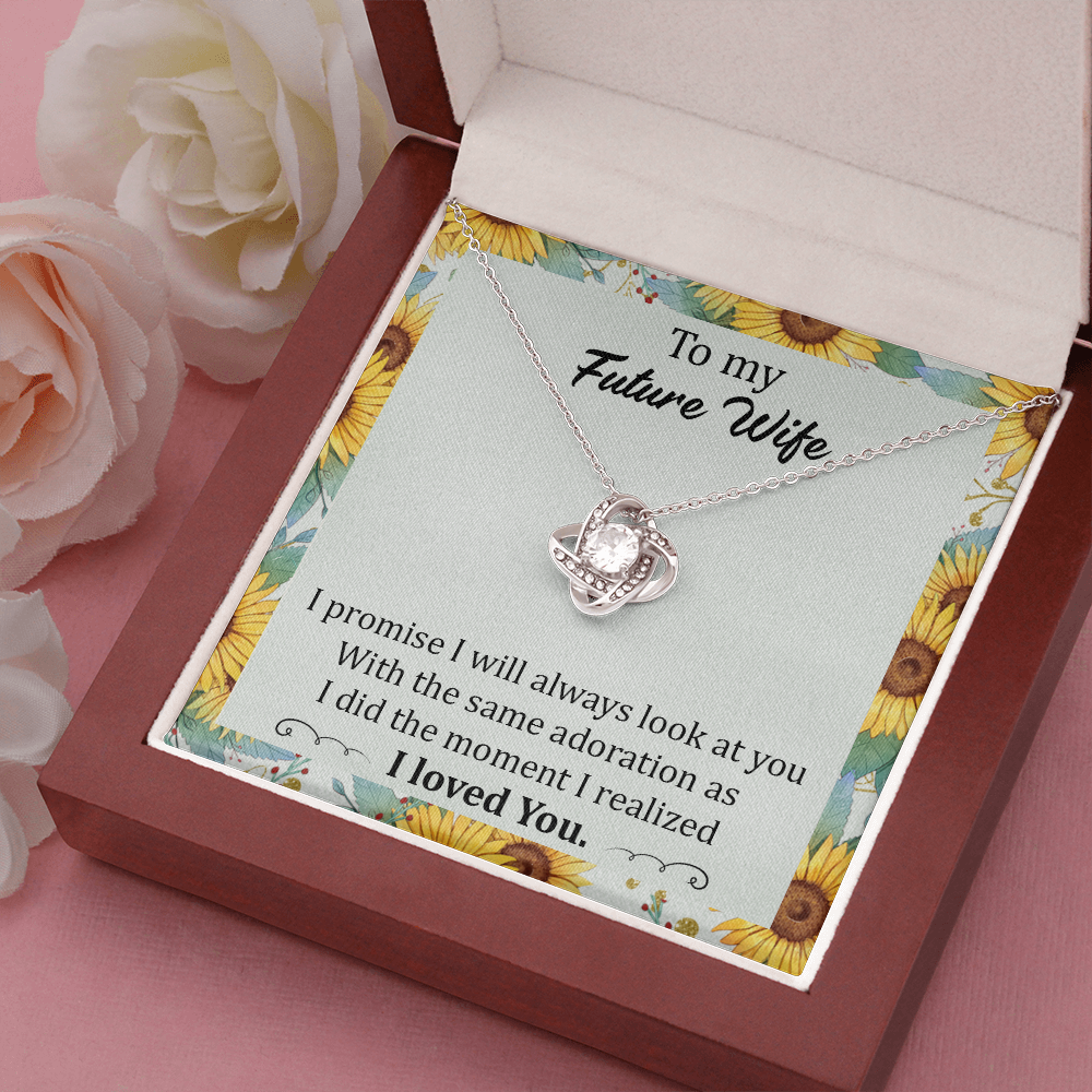 Future Wife Necklace Gift from Fiancé with Romantic Message Card