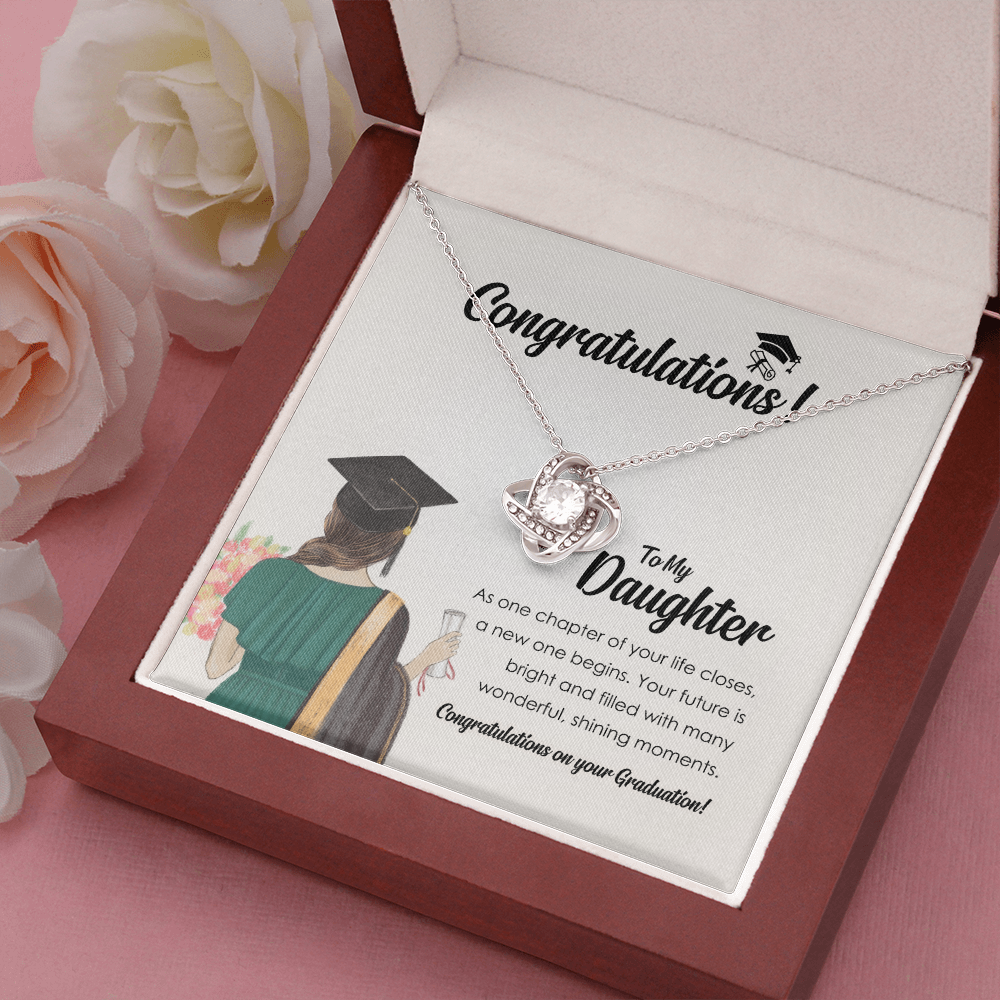 Graduation Necklace Gift for Daughter With Message Card