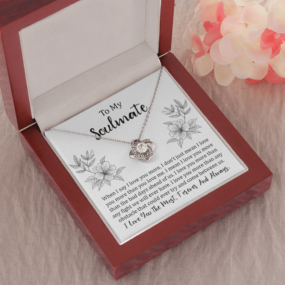 Soulmate Gift Necklace with Sentimental Message Card