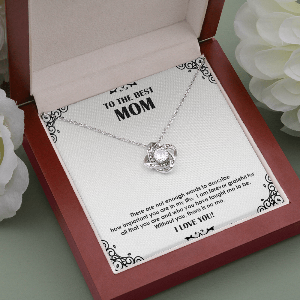Necklace Gift for Mom from Son or Daughter – To the Best Mom Message Card