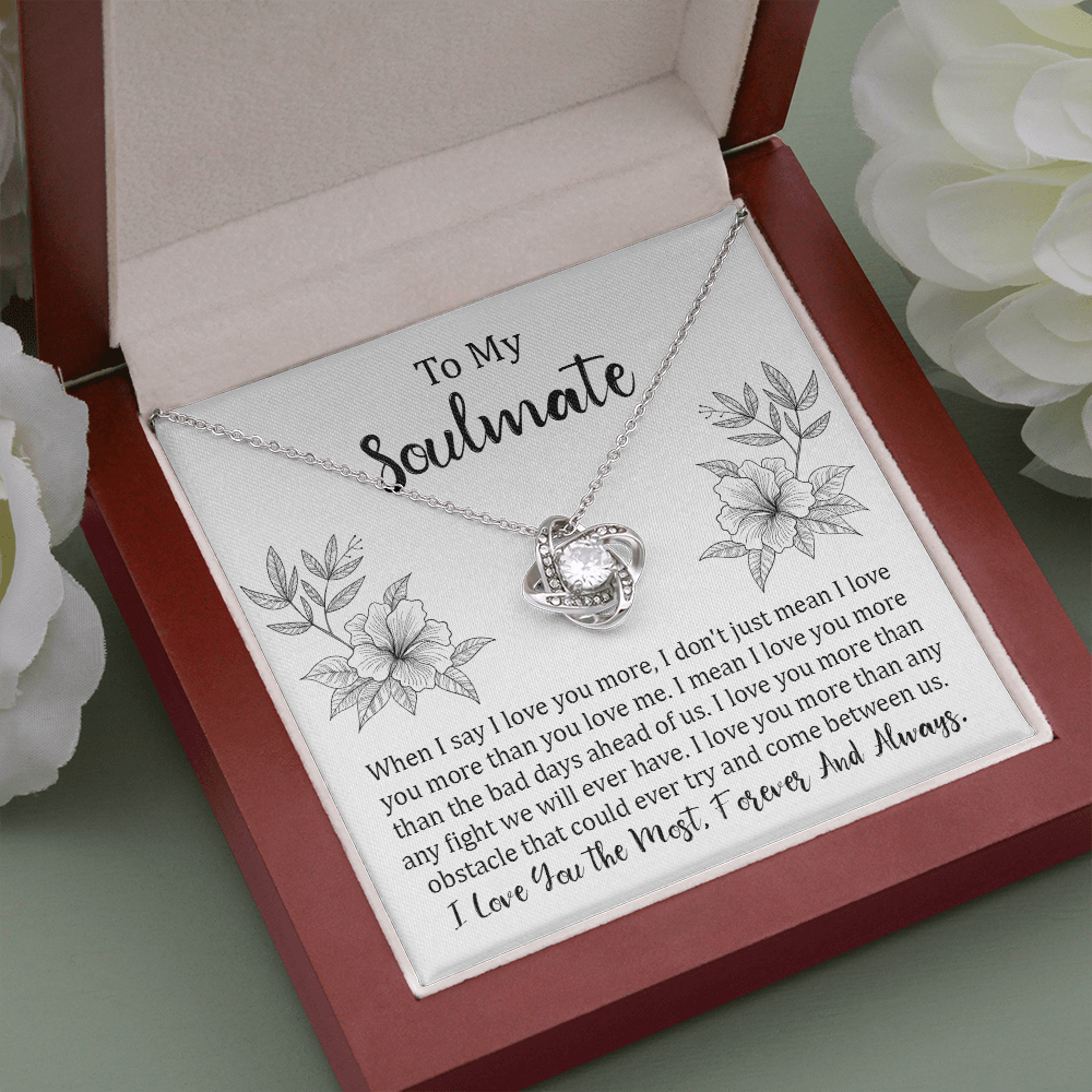 Soulmate Gift Necklace with Sentimental Message Card