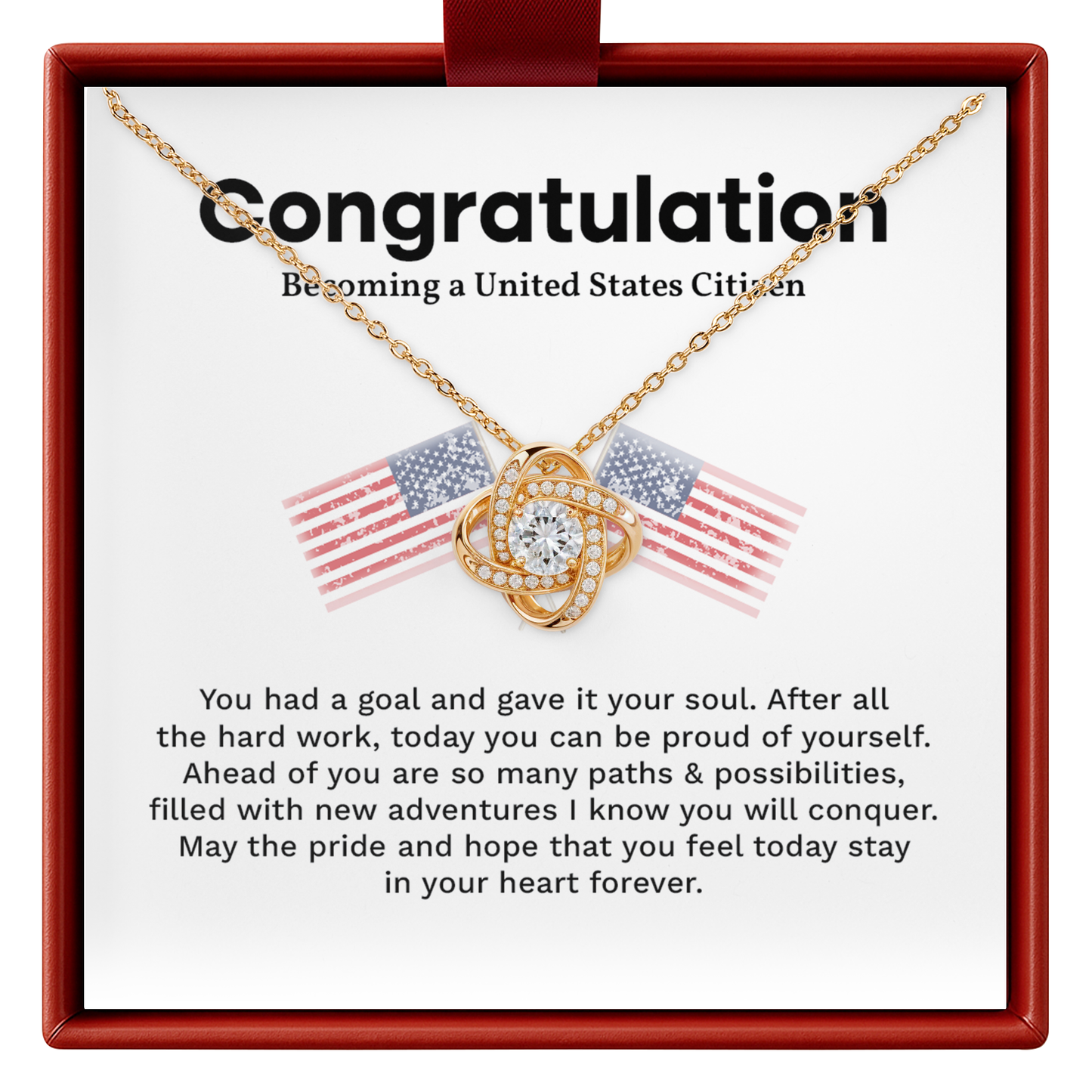 New American Citizen Gift for Her Naturalization Ceremony Keepsake Jewelry