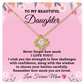 To My Beautiful Daughter Necklace Gift from Mom with Lovable Message Card