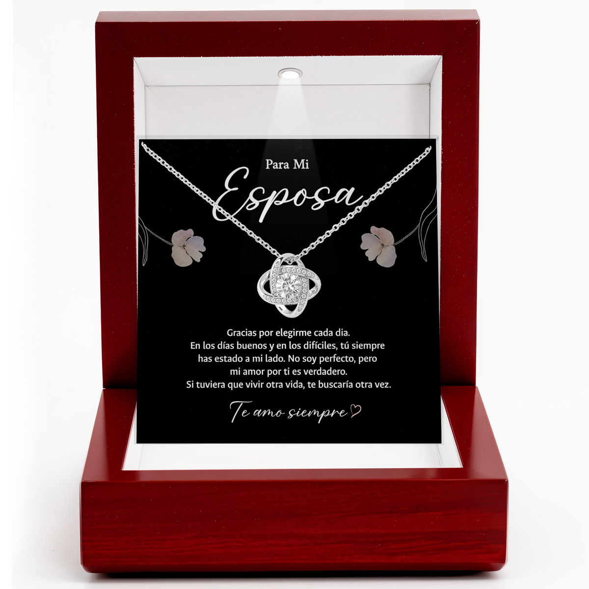 Para Mi Esposa Necklace Spanish Anniversary Gift for Wife