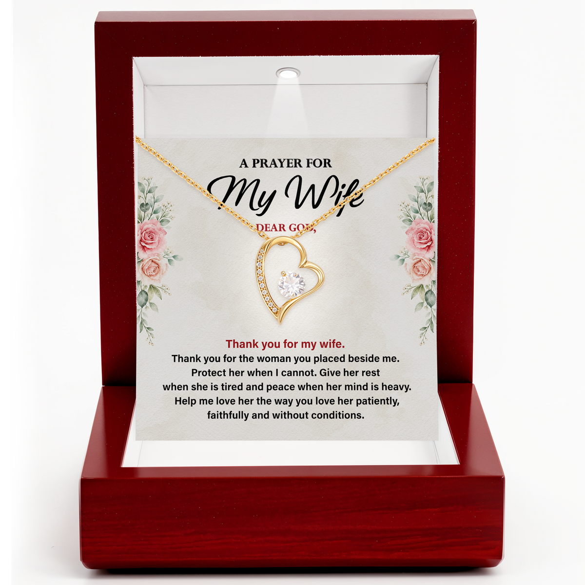 A Prayer for My Wife Necklace Christian Gift from Husband