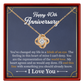 40th Anniversary Necklace Gift Ruby Wedding Anniversary Jewelry for Wife, Husband or Couple