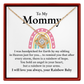 Rainbow Baby Necklace for Mommy Miscarriage Memorial Gift for Mother with Sympathy Message Card