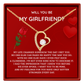 Will You Be My Girlfriend? - Romantic Proposal Gift, Heartfelt Love Message Keepsake, Celebrate New Beginnings Together