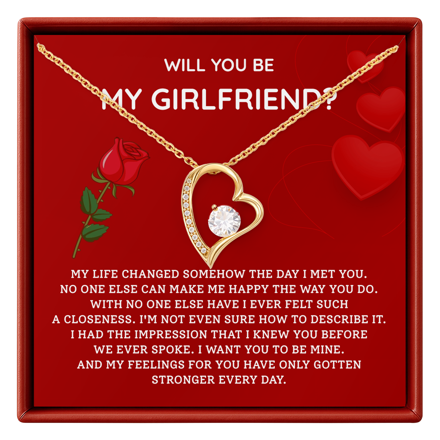 Will You Be My Girlfriend? - Romantic Proposal Gift, Heartfelt Love Message Keepsake, Celebrate New Beginnings Together