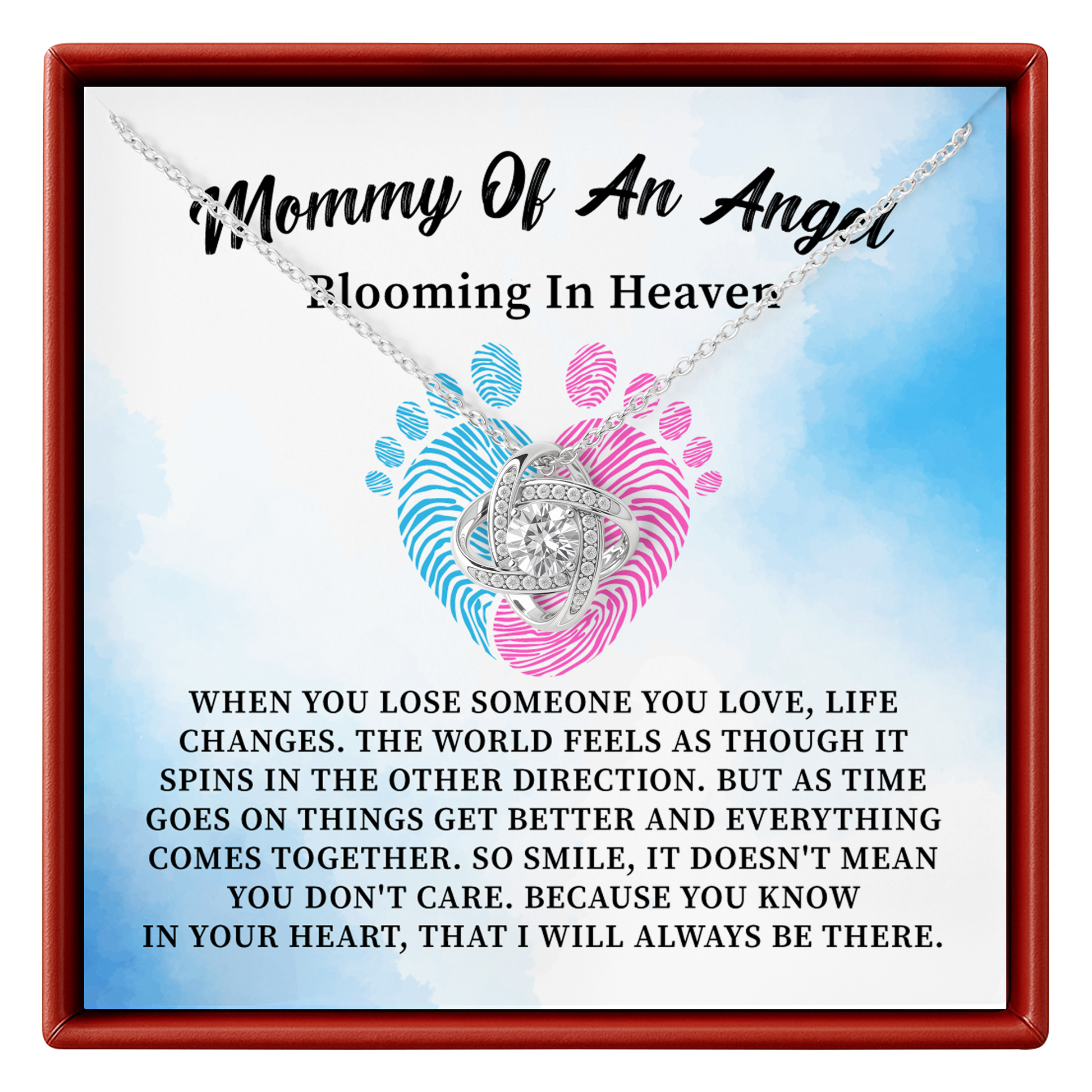 Mommy of an Angel Necklace Miscarriage Memorial Gift for Mom