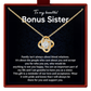 Bonus Sister Necklace Gift Special Sister Appreciation Jewelry