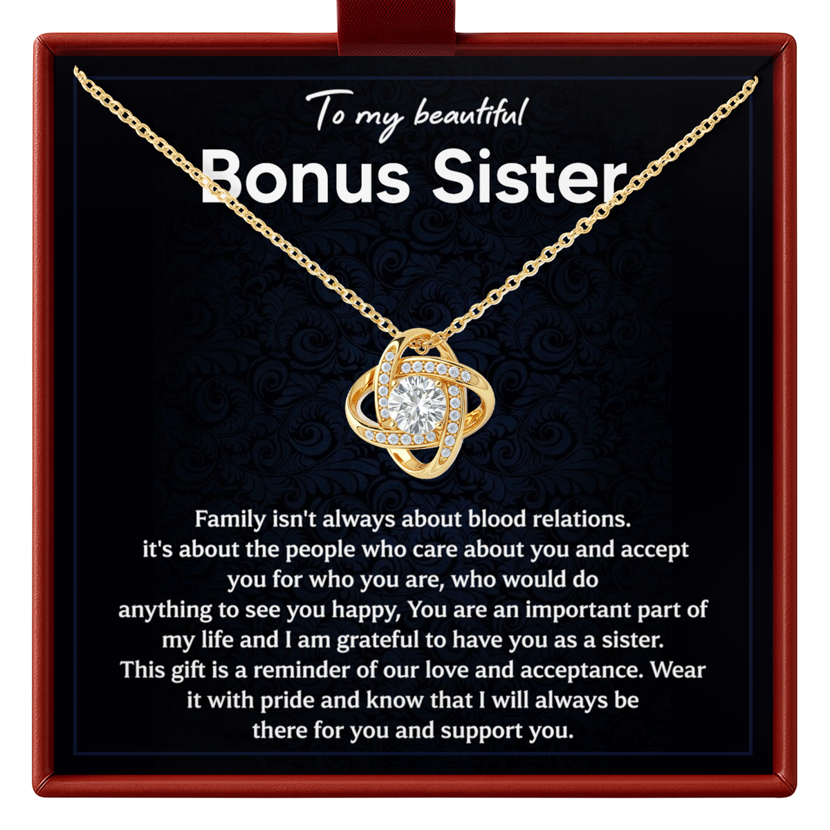 Bonus Sister Necklace Gift Special Sister Appreciation Jewelry