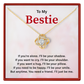 To My Bestie Necklace Friendship Gift for Girl, Meaningful Bestie Keepsake Jewelry, BFF Birthday Gift for Women